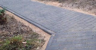 Укладка тротуарной плитки на основание в Балашихе в октябре
